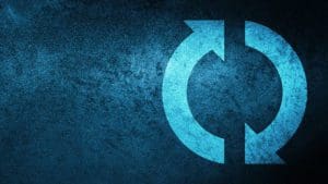 Two arrows in a circle